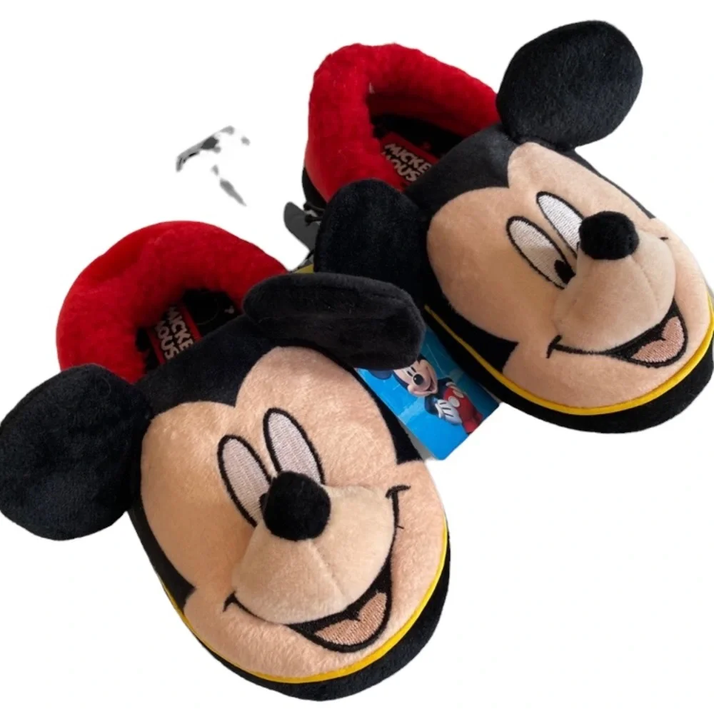 Disney Mickey Mouse Slippers Plush kids size 9/10